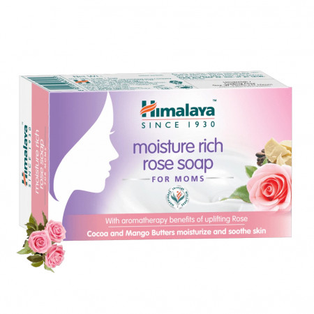 HIMALAYA MOISTURE RICH ROSE SOAP 125GM